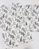 2 Pcs Women’s Stitched Petal Print Linen Casual Wear For Women