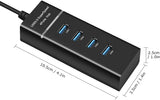 Mainstayae High Speed 4 Port 3.0 Multi USB Hub Splitter Expansion