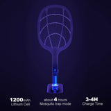 Homegeek Electronic Bug Zapper Racket
