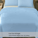 JYK Silky Soft Plush Warm Blanket - Solid-light Blue