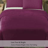 JYK Silky Soft Plush Warm Blanket - Solid - purple