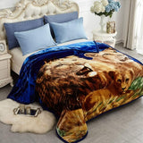 JYK Silky Soft Plush Warm Blanket - Dolphin/Lion