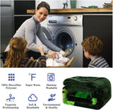 JYK Silky Soft Plush Warm Blanket - 1 Ply-green Hemp
