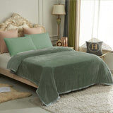 JYK Silky Soft Plush Warm Blanket - Solid - Green