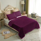 JYK Silky Soft Plush Warm Blanket - Solid - purple