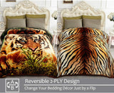 JYK Silky Soft Plush Warm Blanket - Tiger