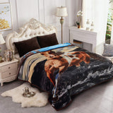 JYK Silky Soft Plush Warm Blanket - Horse/Reindeer