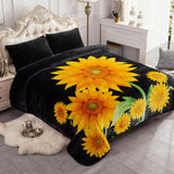 JYK Silky Soft Plush Warm Blanket - 1 Ply-sunfloral