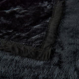 JYK Silky Soft Plush Warm Blanket - Solid - Black