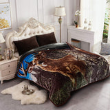 JYK Silky Soft Plush Warm Blanket - Horse/Reindeer