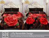 JYK Silky Soft Plush Warm Blanket - Rose/Brown