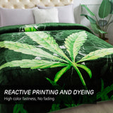 JYK Silky Soft Plush Warm Blanket - 1 Ply-green Hemp