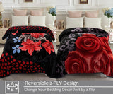 JYK Silky Soft Plush Warm Blanket - black