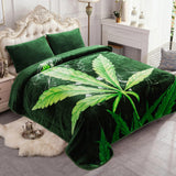 JYK Silky Soft Plush Warm Blanket - 1 Ply-green Hemp